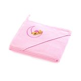 Toalla de baño suave de Oso - 100 x 100 cm , color rosa