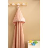 Capa de baño con capucha Crepe Osito 100 x 100 en color Rosa empolvado - imagen 5