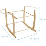 Patas Mecedora para Capazo o Moisés Clair de Lune – Madera con Freno dimensiones