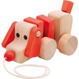 Perrito de madera de juguete