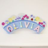 Placa Flores Letras Infantiles Niña - imagen 7