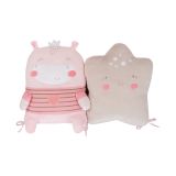 Juego de almohadas de peluche para cuna Hippo Dreams