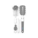 Set de Cepillos para Biberones y Tetinas - Limpieza Completa y Eficiente gris
