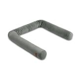 Protector en Rulo para Cuna – 200 cm – Tejido Aterciopelado y Relleno Antialérgico-Gris - imagen 2