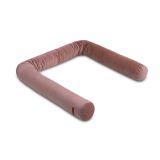 Protector en Rulo para Cuna – 200 cm – Tejido Aterciopelado y Relleno Antialérgico-Rosa - imagen 2