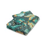 Juego de Edredón + Almohada de terciopelo Paraíso Esmeralda