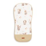 Colchoneta Reversible de Muselina para Cochecito - Motivo Conejito Beige