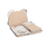 Conjunto para Cochecito: Almohada y Manta de Muselina - Marrón - imagen 4