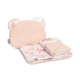 Conjunto para Cochecito de Bebé: Manta y Almohada en Muselina - Hadas Rosas - imagen 4