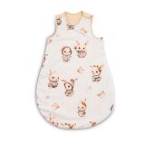 Saco de Dormir para Bebés S (45x70 cm) – Diseño Conejos Beige, Algodón Hipoalergénico con Cremallera Bidireccional