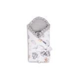 Saco Arrullo para Bebé de Muselina 75x75 cm – Doble Cara con Relleno Hipoalergénico – Teddy Grey