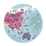 Puzle ilustrado a dos caras Planeta Azul Janod