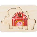 Puzzle a capas Animales de la Granja - 6 piezas - imagen 13