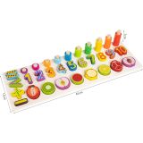 Puzzle educativo de madera Números , Anillos y Frutas - imagen 7