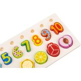 Puzzle educativo de madera Números , Anillos y Frutas - imagen 13