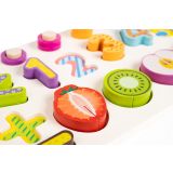 Puzzle educativo de madera Números , Anillos y Frutas - imagen 25