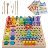 Puzzle de madera Letras, Números y Formas Geométricas - imagen 2
