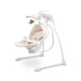 Columpio Eléctrico para Bebé Raffi con Rotación 90°, 5 Velocidades, Mosquitera y Música-Beige - imagen 5