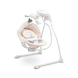Columpio Eléctrico para Bebé Raffi con Rotación 90°, 5 Velocidades, Mosquitera y Música-Beige - imagen 6