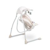 Columpio Eléctrico para Bebé Raffi con Rotación 90°, 5 Velocidades, Mosquitera y Música-Beige - imagen 7
