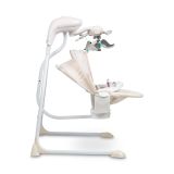 Columpio Eléctrico para Bebé Raffi con Rotación 90°, 5 Velocidades, Mosquitera y Música-Beige - imagen 8