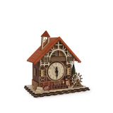 Reloj de madera entramado 