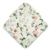 Envoltorio de bebé en forma de cono con volantes. Estampado Magnolias - imagen 4
