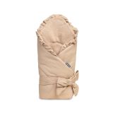 Saco para envolver Bebés con forma de Cono, tejido Muselina Beige 90 x 90 cm