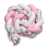 Protector Trenzado para Cuna FLores Rosas , 210 cm - imagen 4