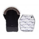 Saco universal cubrepies para silla de paseo Snow Forest Blanco, Kikkaboo