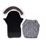 Saco Cubrepies Universal para silla de paseo , Shiny Snow Forest Kikkaboo