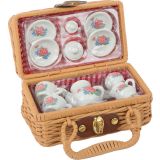 Servicio de Café de porcelana en cesta - imagen 13