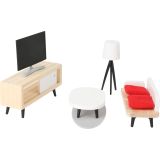 Set completo de muebles para la casa de muñecas