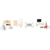 Set completo de muebles para la casa de muñecas