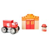 Set de construcción de madera Bomberos con Sonido