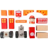 Set de construcción de madera Bomberos con Sonido