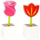 Set de flores con regadera , juguete de madera