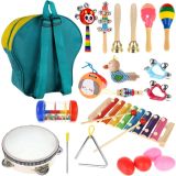 Set de instrumentos Musicales de madera en Mochila 