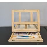 Set de Pintura en Maleta Con Caballete de Madera , 46 piezas