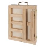 Set de Pintura en Maleta Con Caballete de Madera , 46 piezas