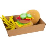 Set Hamburguesa en tela con patatas fritas