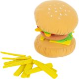 Set Hamburguesa en tela con patatas fritas