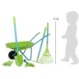Gran set de jardín con carretilla
