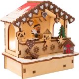 Set de lámparas, mercado de Navidad 