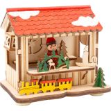 Set de lámparas, mercado de Navidad 