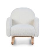 Silla Mecedora para Niños , Osito , color blanco y natural