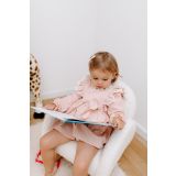 Silla Mecedora para Niños , Osito , color blanco y natural