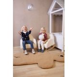 Silla Mecedora para Niños , Osito , color blanco y natural