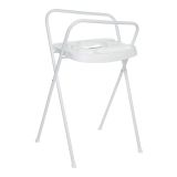 Soporte para bañeras Bébé-Jou en blanco, práctico y seguro para el baño de bebés pequeños.