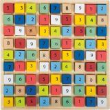 Sudoku colorido de madera
